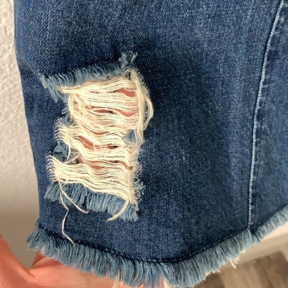 Mebon by Machine Jeans Ripped / Distressed Denim Shirt Dress - Picture 11 of 11